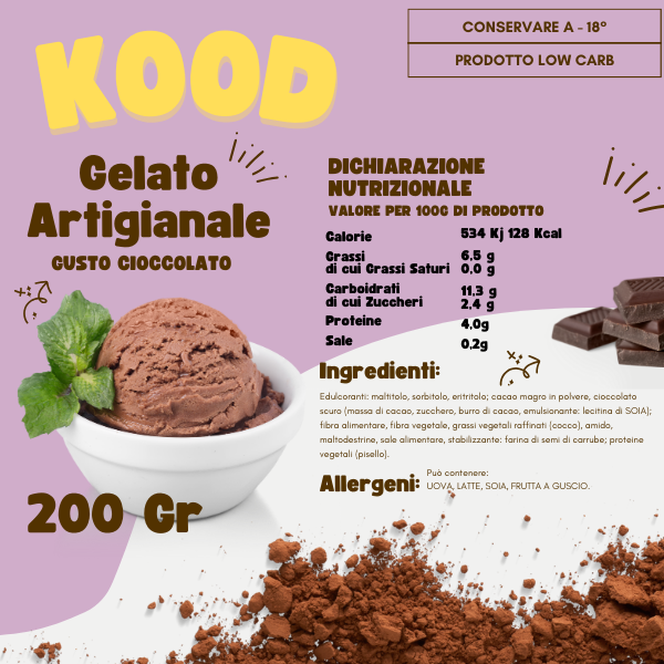 Gelato Artigianale al Cioccolato Keto